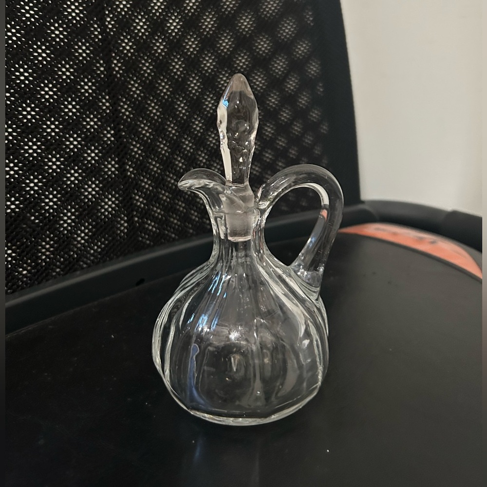 hand blown glass cruet